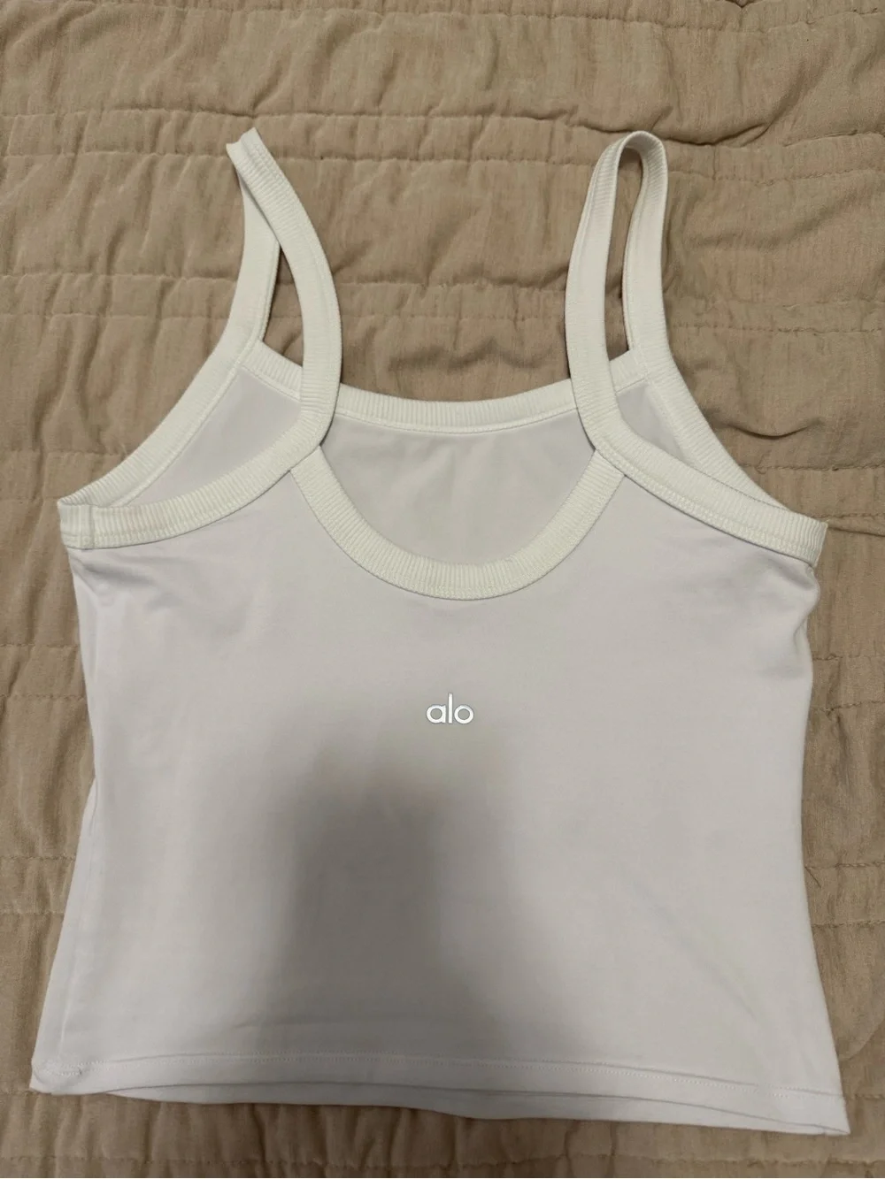 Alo White sweet talker tank top
